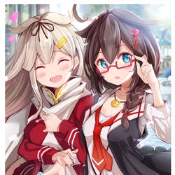 This is a pixiv picture whose title is 時雨と夕立.