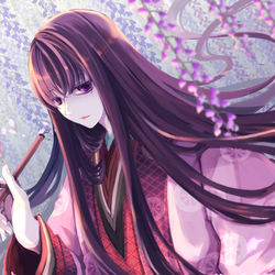 This is a pixiv picture whose title is 紫式部さん.