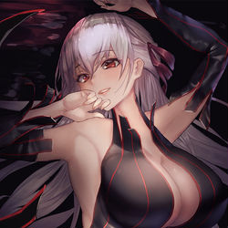 This is a pixiv picture whose title is 黒桜.