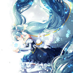 This is a pixiv picture whose title is 雪ミク2019.
