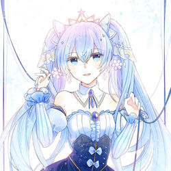 This is a pixiv picture whose title is 雪ミク.