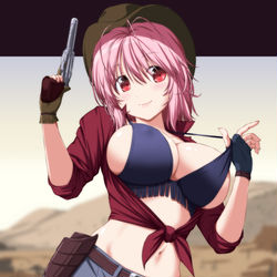 This is a pixiv picture whose title is ウェスタン幽々子様.