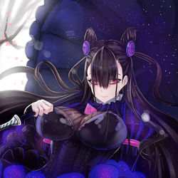 This is a pixiv picture whose title is 紫式部さん.