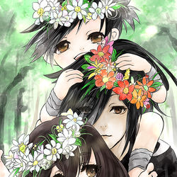 This is a pixiv picture whose title is どろろちゃんとみおちゃんと百鬼丸.