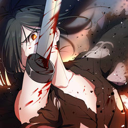 This is a pixiv picture whose title is 「赤い花 つんで あの人にあげよ」.