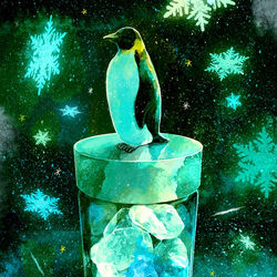 This is a pixiv picture whose title is 氷の王様.