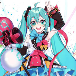This is a pixiv picture whose title is miku★.