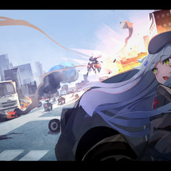 This is a pixiv picture whose title is hk416.