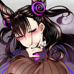 This is a pixiv picture whose title is (精神)年齢19歳の未亡人女流作家さん.