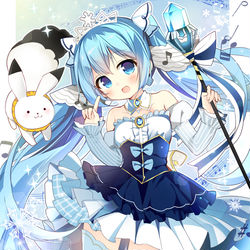 This is a pixiv picture whose title is 雪ミク2019.