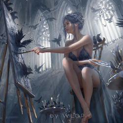 This is a pixiv picture whose title is 笼.
