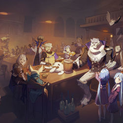 This is a pixiv picture whose title is 狩人の宴.