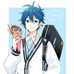 This is a pixiv picture whose title is 甘いもの系男子.