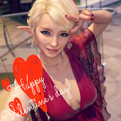 This is a pixiv picture whose title is happy valentine's day.