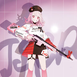 This is a pixiv picture whose title is ピンク スナイパー.