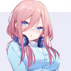 This is a pixiv picture whose title is 中野三玖❤.