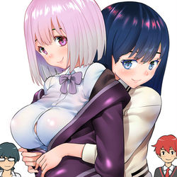 This is a pixiv picture whose title is 六花とアカネと男子たち.