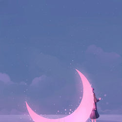 This is a pixiv picture whose title is 月亮星星你可爱的心.