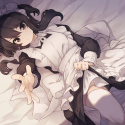 This is a pixiv picture whose title is メイド服.