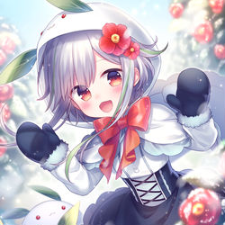 This is a pixiv picture whose title is 雪うさぎちゃん.