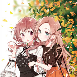 This is a pixiv picture whose title is 「女同士とか、あ、ありえ……」.