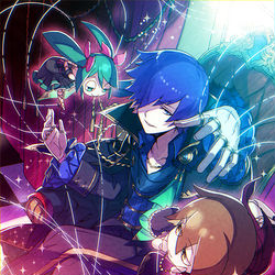 This is a pixiv picture whose title is 【ミクコレ】Trick×Marionnette.