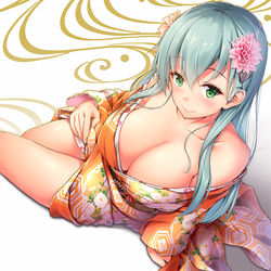 This is a pixiv picture whose title is 着物鈴谷4.