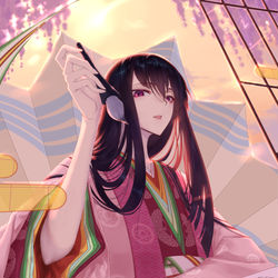 This is a pixiv picture whose title is 紫式部.