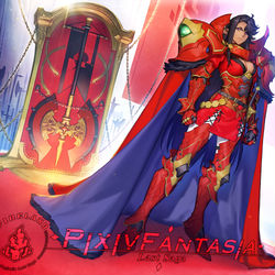 This is a pixiv picture whose title is 【PFLS】紅き鋼のイザベラ【ファイアランド】.