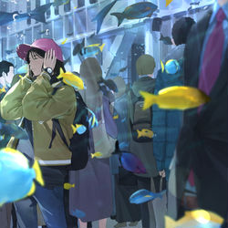 This is a pixiv picture whose title is 心海.