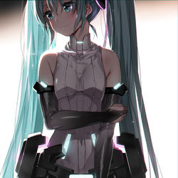 This is a pixiv picture whose title is ミクミク.