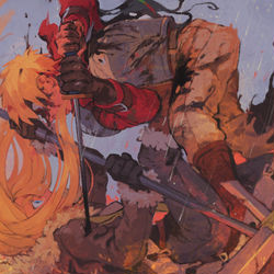 This is a pixiv picture whose title is 【PFLS】雨に流れず.
