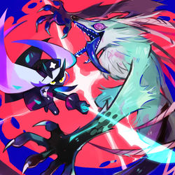 This is a pixiv picture whose title is 【PFLS】吸血鬼ヴィヴィアンと鬼の子リコリス【エルダーグラン】.