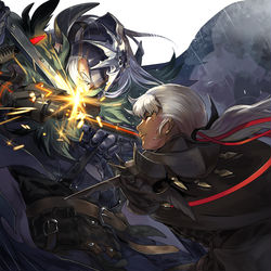 This is a pixiv picture whose title is 【PFLS】群雨に罅ぜる【時雨平原の戦い】.