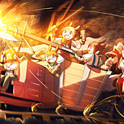 This is a pixiv picture whose title is 【PFLS】地下坑道疾走【地下坑道急襲】.