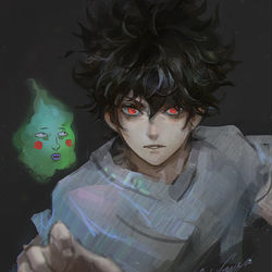 This is a pixiv picture whose title is モブサイコ100.