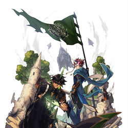 This is a pixiv picture whose title is 【PFLS】旗の元で.