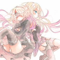 This is a pixiv picture whose title is ニーア詰め.
