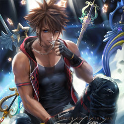 This is a pixiv picture whose title is older sora.