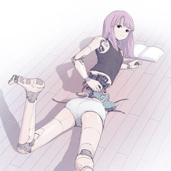 This is a pixiv picture whose title is 大変なことになっているのにすまし顔のメカ子.