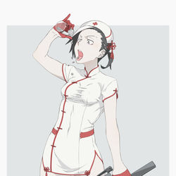 This is a pixiv picture whose title is 中毒ナース.