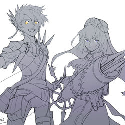 This is a pixiv picture whose title is ほぼアンドラスなメギドログ(６章２節周辺).