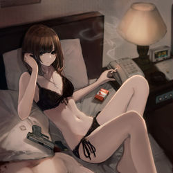 This is a pixiv picture whose title is good night.