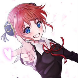 This is a pixiv picture whose title is 神楽様は告らせたい.