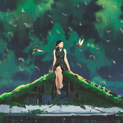 This is a pixiv picture whose title is Birds.
