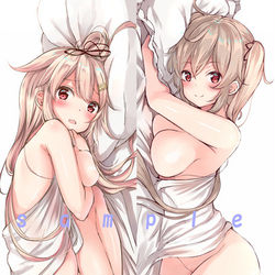 This is a pixiv picture whose title is 村雨＆夕立抱き枕カバー.