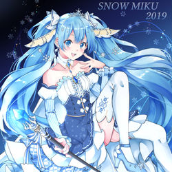 This is a pixiv picture whose title is 雪ミク２０１９.