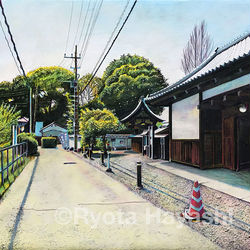 This is a pixiv picture whose title is 春の路 清瀬市下宿.