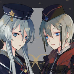 This is a pixiv picture whose title is 白山くんと日向くん.