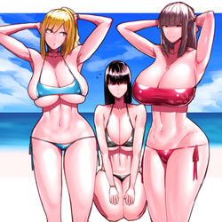 This is a pixiv picture whose title is おなごたち.